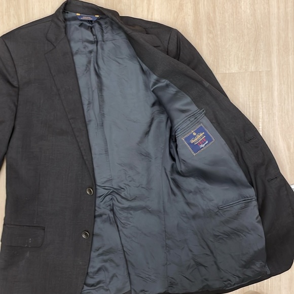 Brooks Brothers Charcoal Fitzgerald Suit Jacket - 041 - Picture 7 of 9